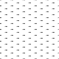 Square seamless background pattern from geometric shapes. The pattern is evenly filled with big black whale symbols. Vector illustration on white background