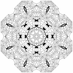 Colorful cute Mandalas. Decorative unusual round ornaments for coloring.