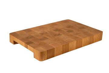 End cutting board isolated on white