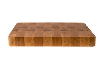End cutting board front view isolated on white