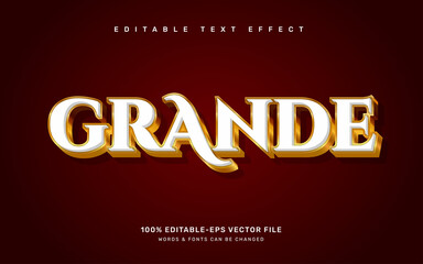 Fototapeta premium Gold grande editable text effect template