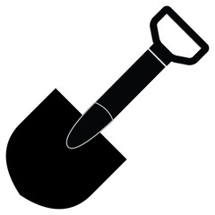 tool shovel black icon sign