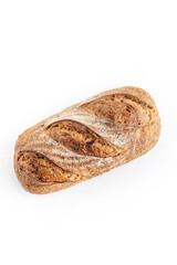 
bread on a white background