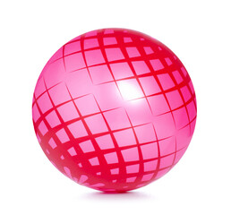 Children's inflatable ball on white background isolation