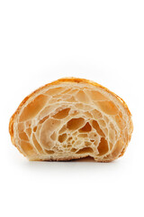 artisan croissant on white background