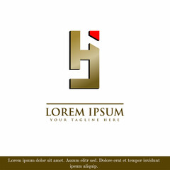 Obraz premium vector logo design, Gold luxury color, modern design minimalist