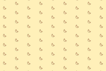 classic brown croissant line icon pattern seamless background