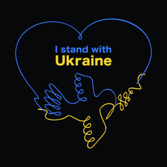 Ukraine map peace illustration