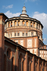 Obraz premium Church of Holy Mary of Grace (Chiesa di Santa Maria delle Grazie, 1497), This church is famous for hosting Leonardo da Vinci masterpiece 