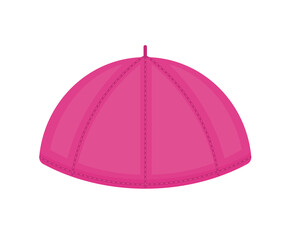 purple catholic bishop hat (Pileolus, zucchetto) icon- vector illustration