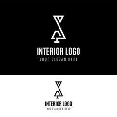 minimalist letter s interior logo design template for you brand