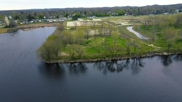Plants reclaiming the area that use to be a famed Paper Mill in Muskegon, MI.
