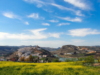 Vista de Iznájar. Bonito pueblo de Córdoba. Espaaña.