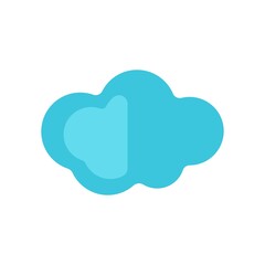 cloud blue vector illustration colored