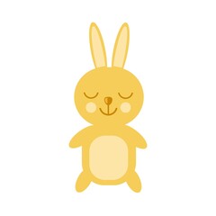 children's toy hare vector illustration color