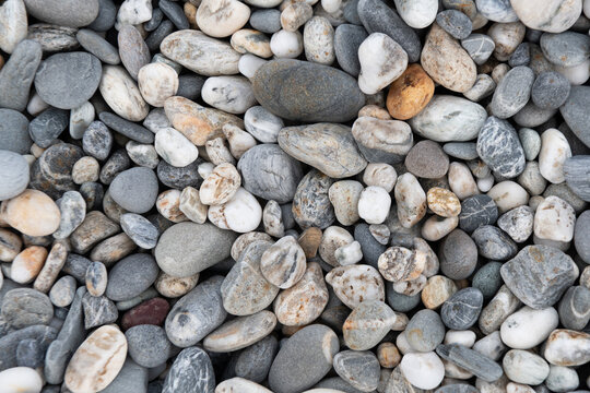 Colorful pebbles or stone on sea pebble beach as background（Hualien, Taiwan）
