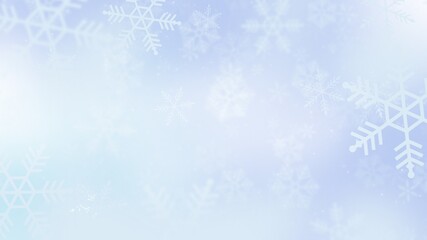 Abstract christmas background with snowflake and light bokeh, wallpaper illustration