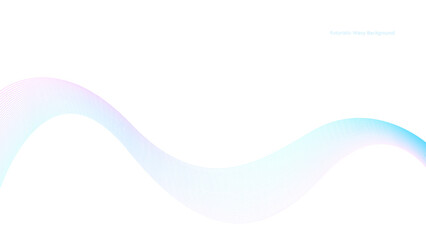 Colorful smooth lines with white background. Futuristic wavy illustration