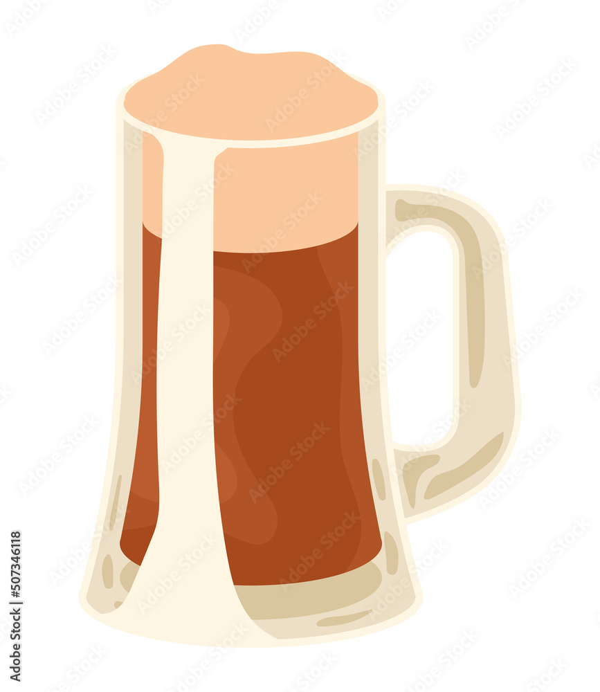 Poster beer jar with foam