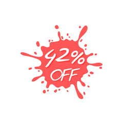 42% off ink red sale abstract discount	