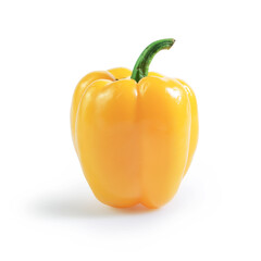 Yellow bell pepper isolated on a white background with clipping path.