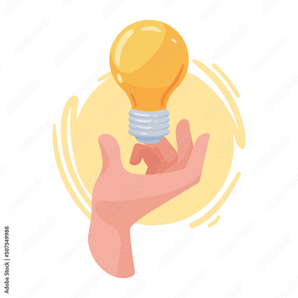 Poster hand with bulb