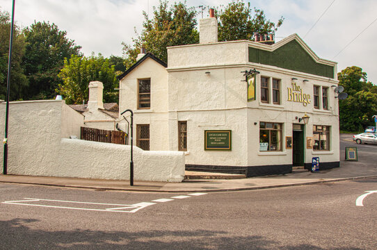 The Bridge Sign in Low Lane, Horsforth, Leeds, England on September 11, 2014