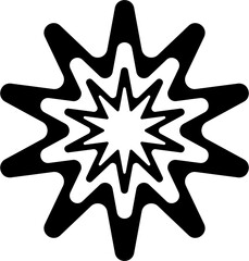 Isolated Abstract Geometric Line Design Element