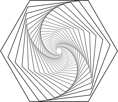 Isolated Abstract Geometric Line Design Element