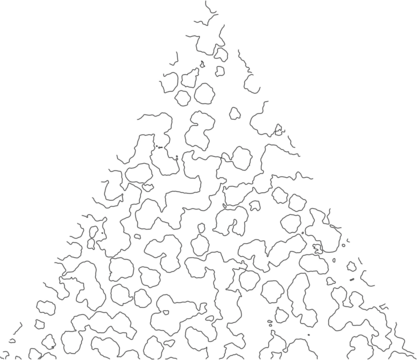 Isolated Abstract Geometric Line Design Element