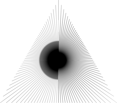 Isolated Abstract Geometric Line Design Element