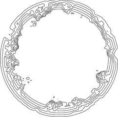 Isolated Abstract Geometric Line Design Element