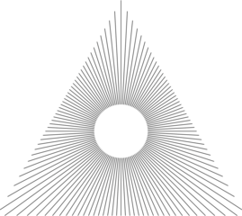 Isolated Abstract Geometric Line Design Element