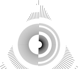 Isolated Abstract Geometric Line Design Element