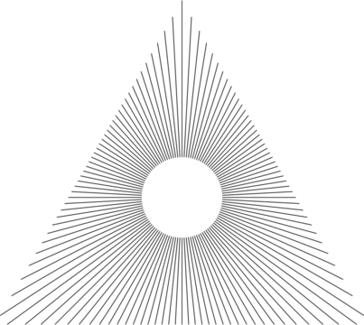 Isolated Abstract Geometric Line Design Element