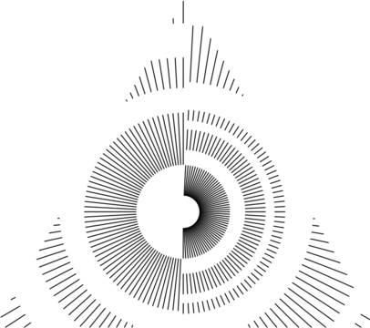 Isolated Abstract Geometric Line Design Element