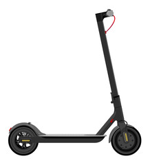Electric scooter side view isolated on white vector illustration
