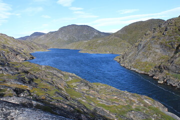 Scenic view on arctic lake (horizontal), Ilulissat, Greenland