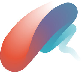 Vibrant Colorful Fluid Abstract 3D Gradient Blend Curves Shape