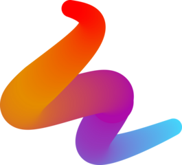 Vibrant Colorful Fluid Abstract 3D Gradient Blend Curves Shape