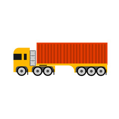 Illustration of a container truck.