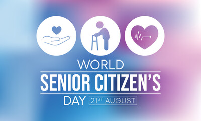 World Senior Citizen's Day is observed every year on August 21. The day is known to increase awareness of the factors and issues that affect older adults, such as age deterioration. Vector art