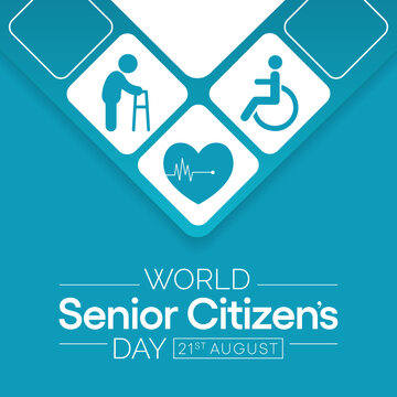 World Senior Citizen's Day is observed every year on August 21. The day is known to increase awareness of the factors and issues that affect older adults, such as age deterioration. Vector art