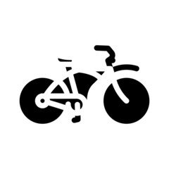 cruiser bike glyph icon vector. cruiser bike sign. isolated contour symbol black illustration