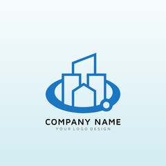 real estate vector logo design idea
