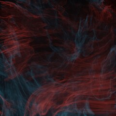 Abstract dark red and blue fog background.