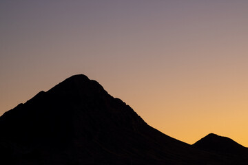 sunset over the mountains