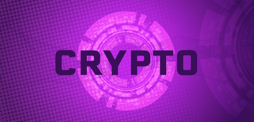 pink and purple neon crypto market abstract background