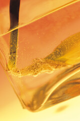 glass of water and flowers