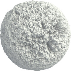 3d Displaced Organic Surface Shapes Extruded From Sphere